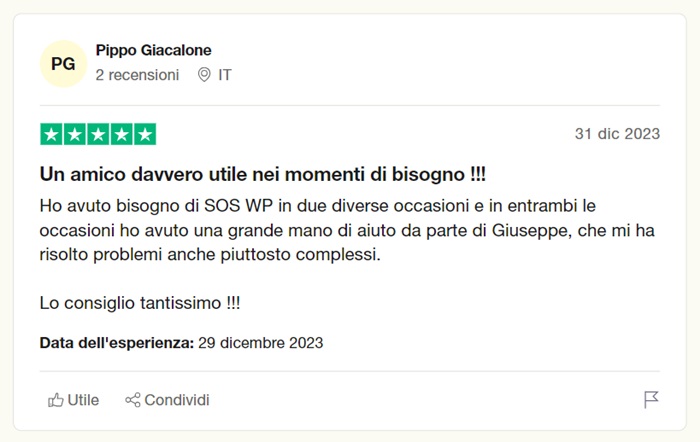 Recensione 5 stelle - Pippo Giacalone